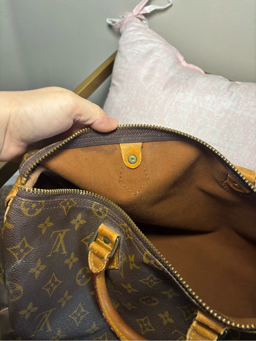 Louis Vuitton Monogram Canvas Speedy Handbag - Brown/Tan